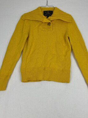 Ralph Lauren LRL Lauren Jeans Co. Mustard Knit Sweater P/M Y2K